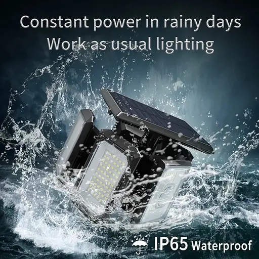 Світильник-прожектор Works GSL-FL10W-65K на сонячних панелях IP65, 2400 mAh 33.5х4.5х10.5 cм (145927) - фото 8