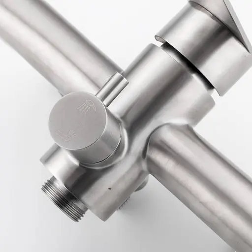 F2248 Змішувач для ванни нержавіюча сталь довгий гусак картридж Ø35 Frap Хром матовый - фото 4