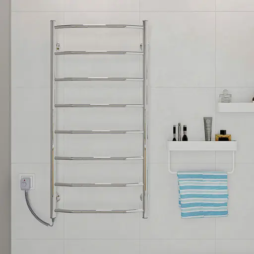 Электрический полотенцесушитель Kosser Трапеция 1000x500/8 EL рег. ДТ18EL, Хром, Левое - фото 3