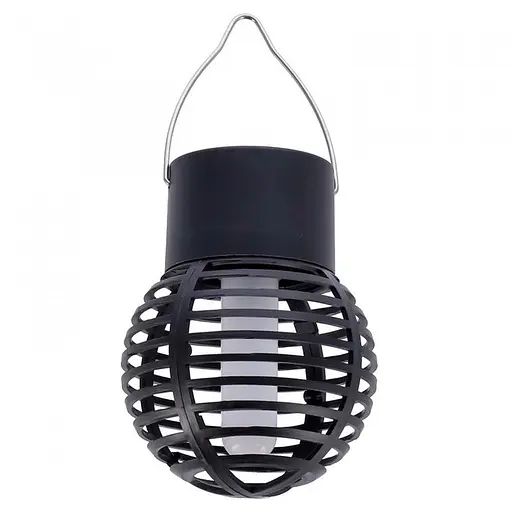 Садовий підвісний світильник Мерехтливе полум'я на сонячній батареї 9 x 6.5 x 6.5 см Black - фото 3