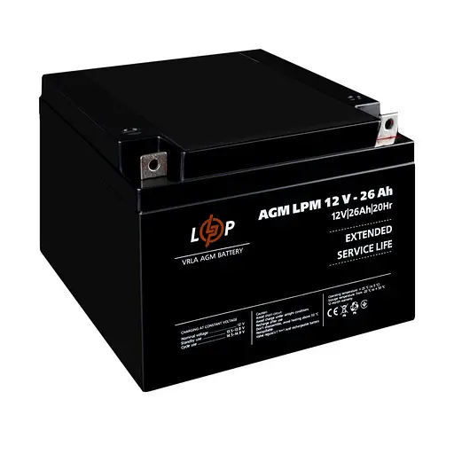 Аккумулятор гелевий LogicPower AGM (LPM) 12V - 26 Ah (LP-4134) - фото 2
