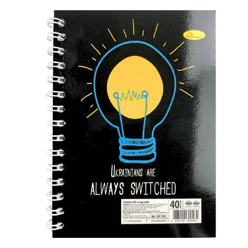 Блокнот А6 "Патриотический" Апельсин АП-1903-6, 40 листов, пружина сбоку - фото 1