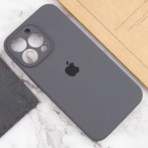 Чохол Epik Silicone Case Full Camera Protective (AA) для Apple iPhone 14 Pro Max (6.7) Сірий/Dark Gray - фото 6