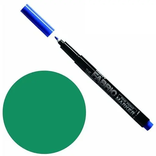 Маркер Зелений для світлих тканин односторонній 2 мм #522 Fine point Marvy - фото 1