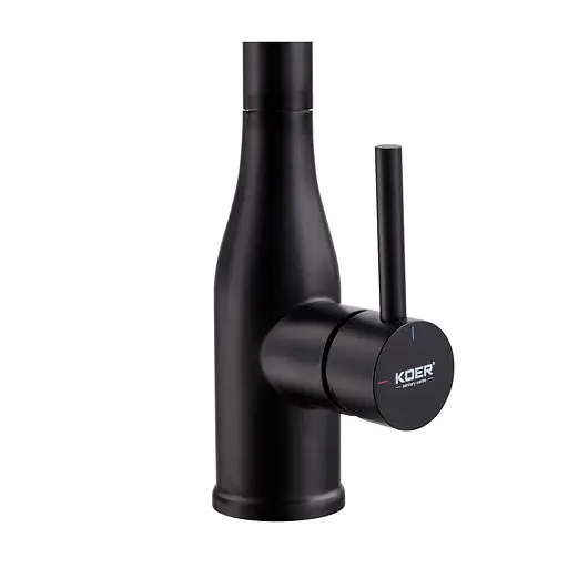 Змішувач для кухні Koer KI-70026-05 із чорним силіконовим виливом KR5210 Чорний матовий - фото 7