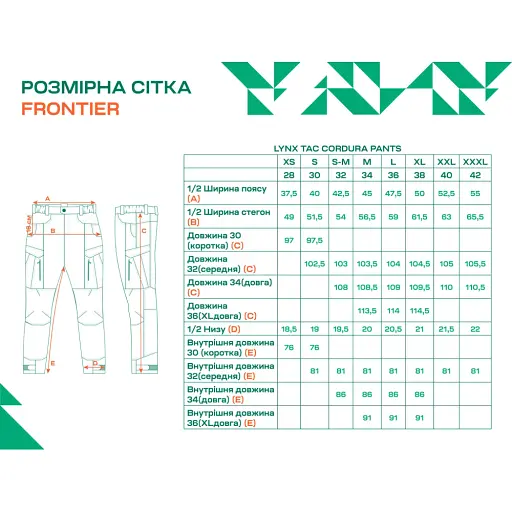 Штани Frontier LYNX Ripstop/Cordura 36/34 Olive - фото 6