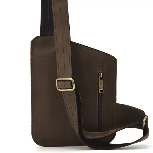 Шкіряна чоловіча нагрудна сумка TARWA nsa0001234 - фото 2