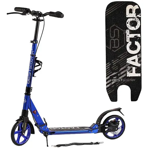 Самокат Best Scooter 80-105х46.5х13.6 см Чорно-синій 000255899