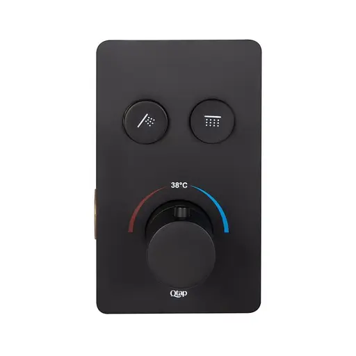 Смеситель для душа Qtap Votice термостатический скрытого монтажа QTVOT6442T105NKB Black Matt - фото 2