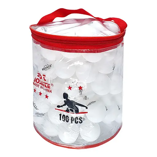 М'ячі для настільного тенісу Bambi MS 2201-1(White) 100 штук, 40 мм - фото 1