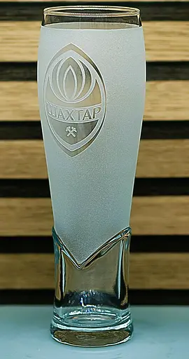 Пивний келих крафтовий 440 мл ФК Шахтар Донецьк з гравіюванням подарунок для фаната футбольна кружка матовий - фото 3
