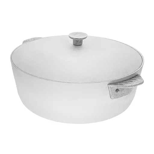 Кастрюля алюминиевая с крышкой 2 л, Полімет Серый 83389 - фото 3