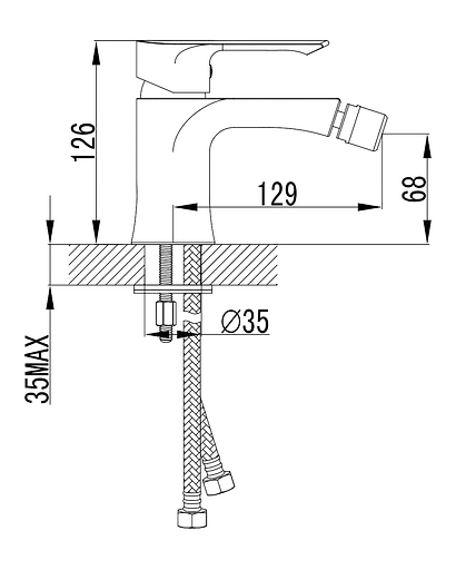 Змішувач для біде Imprese Vyskov 40340 Хром - фото 2