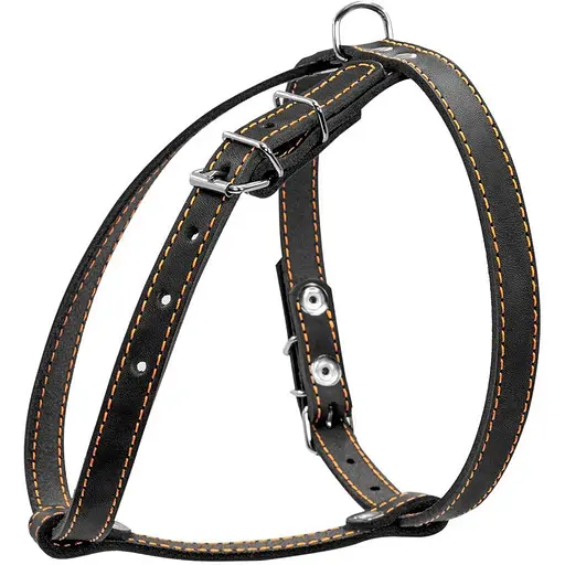 Шлея Collar одинарна для малих порід собак (ширина 14мм, А:40-48см, В:43-51см) чорний - фото 2