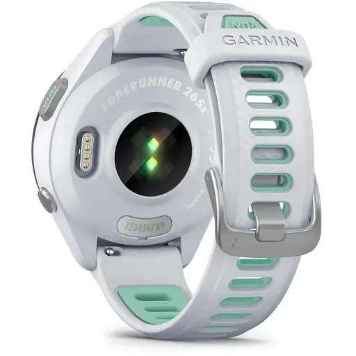 Смарт-часы Garmin Forerunner 265S белый корпус с черным безелем и белым силиконовым ремешком - фото 3
