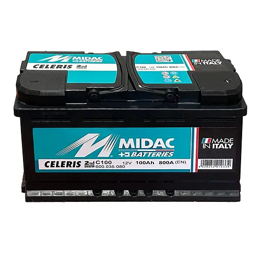 Акумулятор 6СТ-100A MIDAC CELERIS, 12V, 100Ah (-/+) Євро, EN800А - фото 2