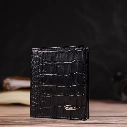 Мужской кожаный кошелек Canpellini 9.5х10.2х1 см acs0025718 - фото 6