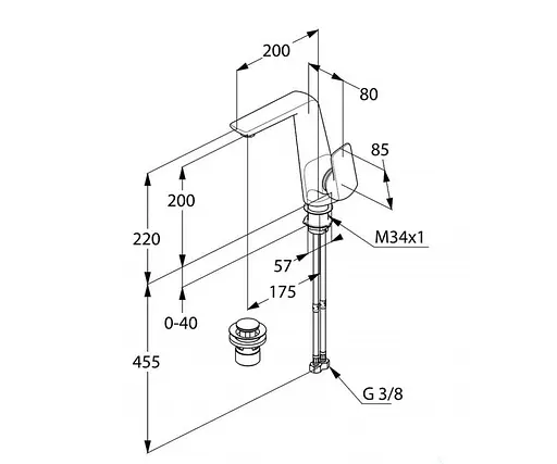 Змішувач для умивальника Kludi Ameo 410250575 - фото 2