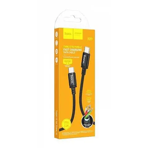 USB Кабель Hoco X89 Type-C/Type-C 60W 1 м - фото 5
