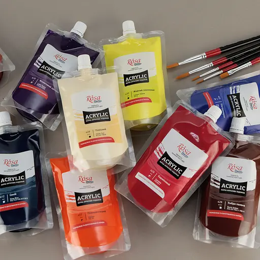 Краска акриловая Rosa Studio Белила титановые 401, 200 мл - фото 4