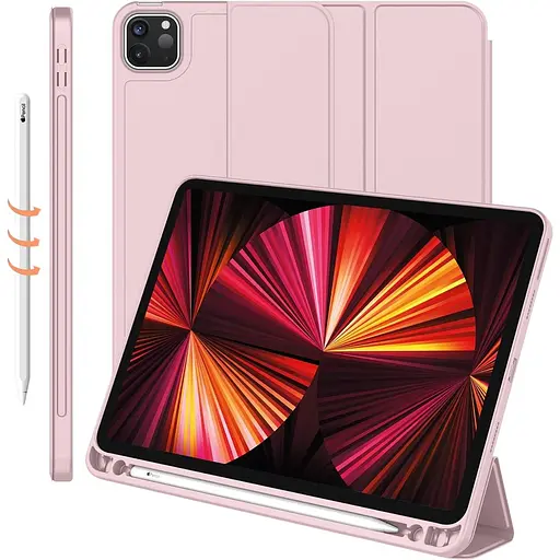Чохол-книжка CDK для Apple iPad Pro 11" 3gen 2021 Еко-шкіра силікон Smart Case cлот стилус (019307) pink