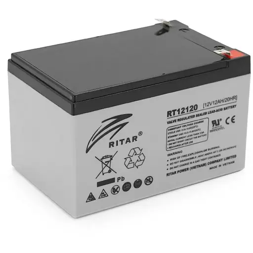 Акумуляторна батарея AGM RITAR RT12120, Gray Case, 12V 12.0Ah (151х98х 95 (101) ) Q4