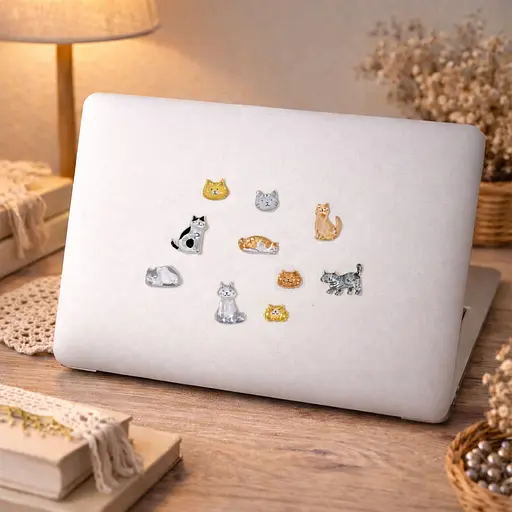 Набір 3D-наліпок Tiki Wiki Crystal Тікі котики (51429) - фото 3