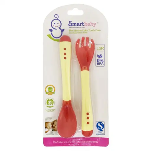 Детский набор Ложка+вилка "Хамелеон" MGZ-0104(Yellow) желтый - фото 2