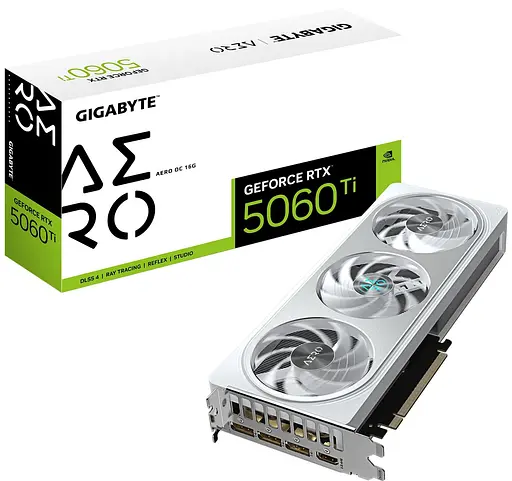 Відеокарта Gigabyte RTX 5060 Ti 16G AERO OC (GV-N506TAERO OC-16GD) (GDDR7, 128 bit, PCI-E v5.0 x8) - фото 10