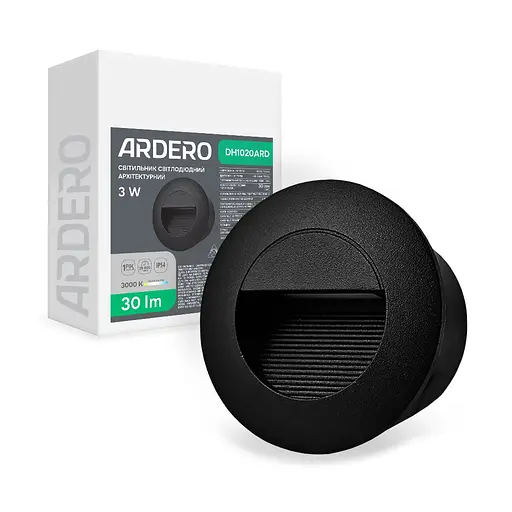 Архитектурный светодиодный накладной светильник Ardero DH1020ARD LEVEL 3Вт 3000K черный - фото 1