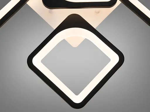 Пристельова LED люстра з диммером і ІЧ пультом, 70W, чорна - фото 4