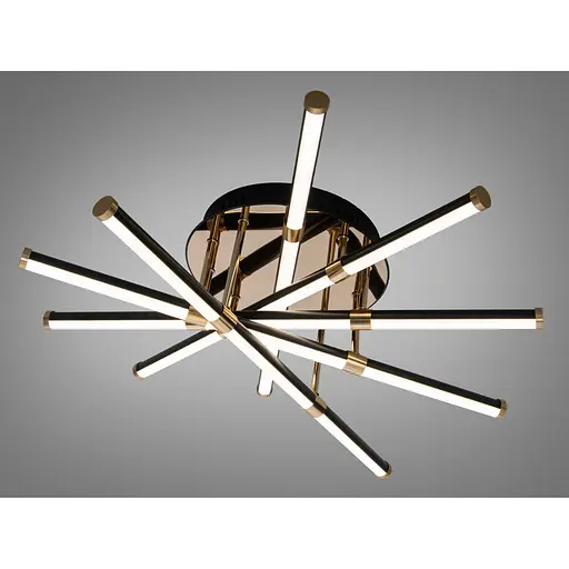 LED стельова люстра Romin чорна 70 Вт до 12 м² - фото 1