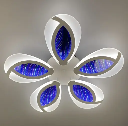 Люстра на 3/5 лепестков с 3D подсветкой Line.F Кольца 5 - фото 1