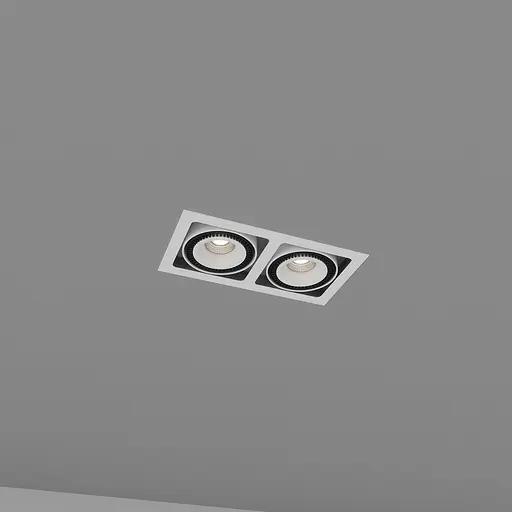 Встраиваемый светильник Skarlat RGL7116-2 2x18W WH+BK 4000K