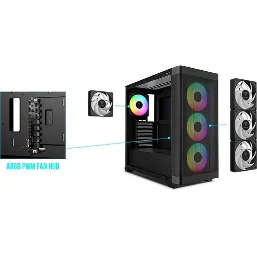 Корпус GAMDIAS ATHENA M3 Black (4711514501155) Без БП - фото 11