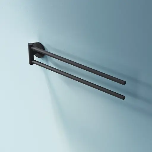 Подвійна вішалка-вертушка для рушників AM.PM X-Joy black A85A32622 Чорний матовий - фото 2