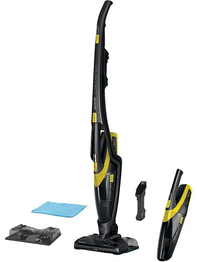 Sencor Пилосос безпровідний, вологе прибирання, конт пил -0,5л, НЕРА, чорно-жовтий - фото 1