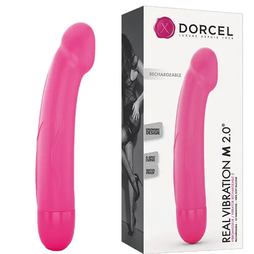 Вибратор для точки G Dorcel Real Vibration Magenta 2.0 22 см розовый - фото 2