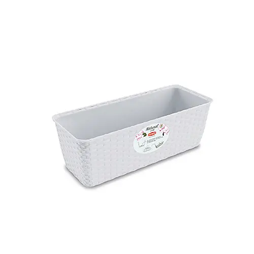 Вазон пластиковый Natural, прямоугольный, с автополивом, 5,3 л (73700)