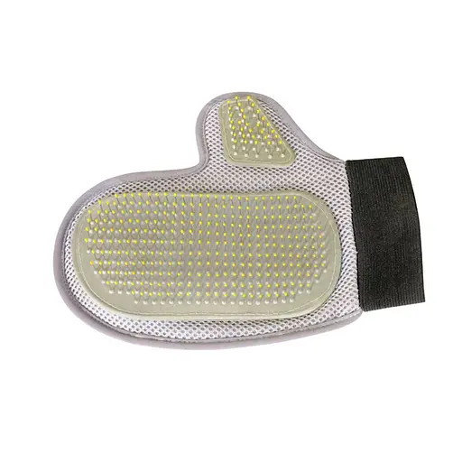 Перчатка для вычесывания и массажа собак Camon с тонкими зубчиками на сетке (B189/C)