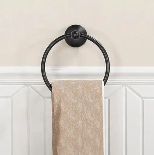 Тримач для рушника кільце Rea 332867A black REA-06922 Чорний матовий - фото 2