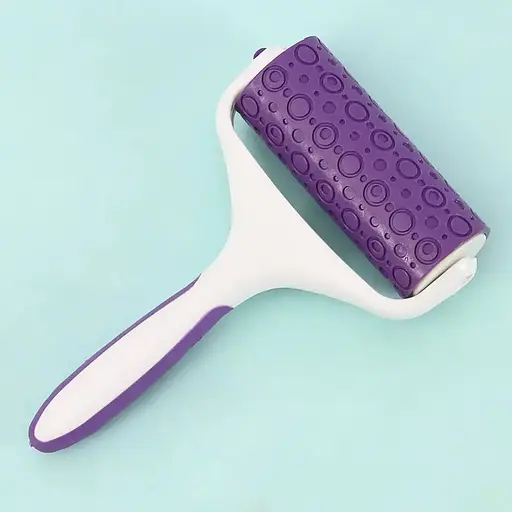 Декоративный кондитерский валик для добавления текстуры в виде кружочков 19.5 см, Kitchen Master Фиолетовый 85783 - фото 2