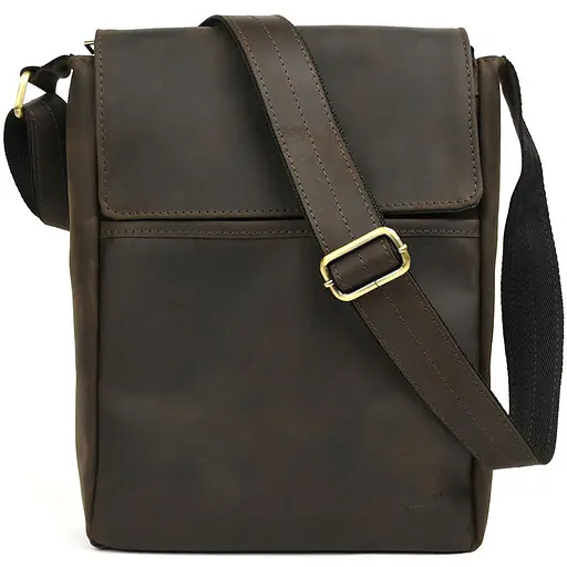 Чоловіча сумка А4 через плече із натуральної шкіри TARWA 33х26х8 см sum0028171 - фото 1