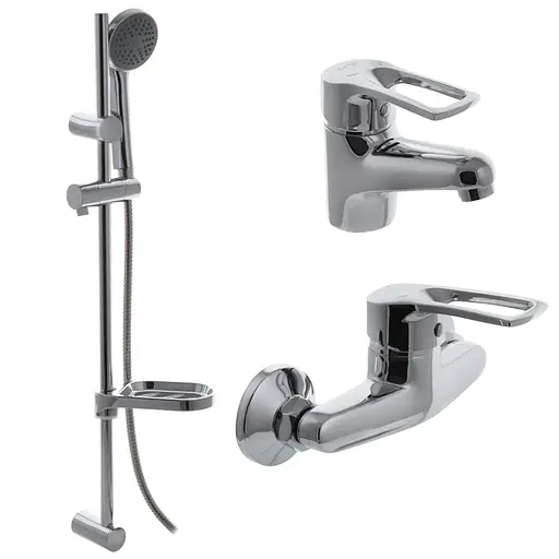 Набір змішувачів для душу Cron Hansberg SET-2 CR0843 Хром - фото 1