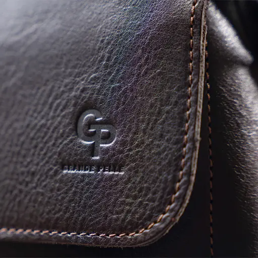 Чоловіча шкіряна сумка GRANDE PELLE 21х23х4,5 см sum0012521 - фото 9