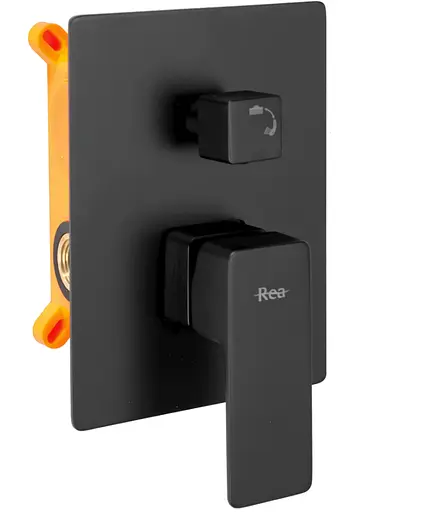 Душова система прихованого монтажу Rea Orix + Box black matt REA-P8465, Чорний матовий - фото 3