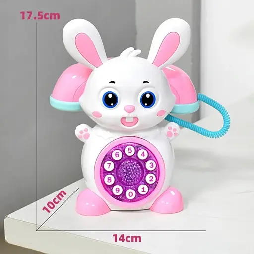 Телефон Зайчик, 17.5 см, музыка, свет, 6820B (в ассортименте) - фото 3
