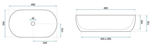 Умивальник Rea Amelia terazzo накладний REA-U6593, Цветной - фото 6