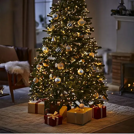 Новогодняя гирлянда комнатная нить Garlando Pro W220LED22MBY 22 м 220 LED черный провод Желтый свет - фото 3