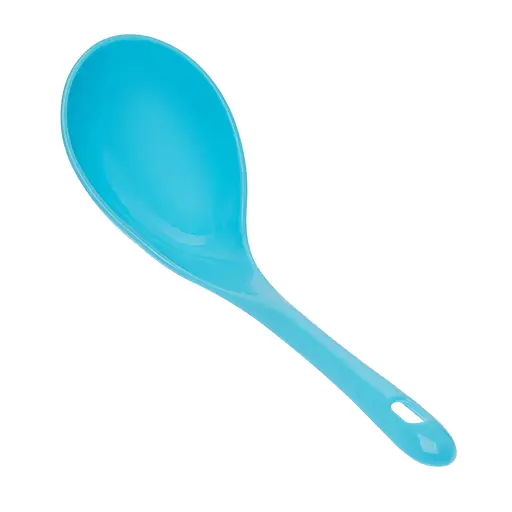 Ложка для мультиварки рису половник пластикова глибока 22х7 см, Kitchen Master Блакитний 84515 - фото 2